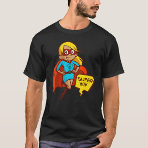 Superheld Moederdag Super Mam Comic Book T-shirt