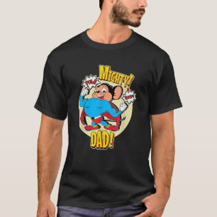 Superheld Muis Mighty Dad Pow Boom Papa's D T-shirt