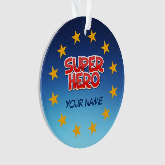  superheld ornament (voorkant)