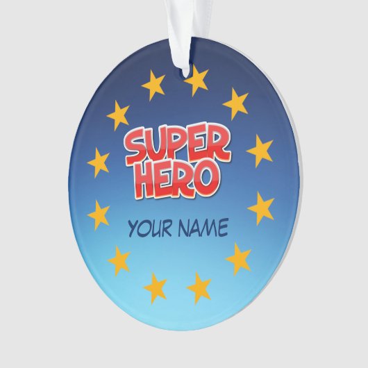  superheld ornament (voorkant)