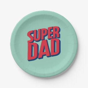 Superheld pa papieren bordje
