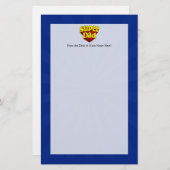 Superheld Pap, superheld rood/geel/blauw Vaderdag Briefpapier (Voorkant / Achterkant)