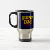 Superheld Pap, superheld rood/geel/blauw Vaderdag Reisbeker (Links)