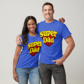 Superheld Pap, superheld rood/geel/blauw Vaderdag T-shirt (Unisex)