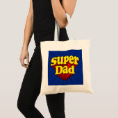 Superheld Pap, superheld rood/geel/blauw Vaderdag Tote Bag (Voorkant (product))