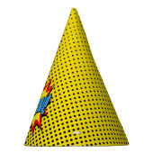 Superheld Party Pet - Yellow Black Dot - Kapow Feesthoedjes (Rechts)