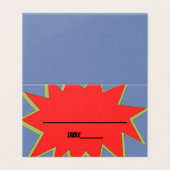 Superheld Place Cards Visitekaartjes (Buitenkant ongevouwen)