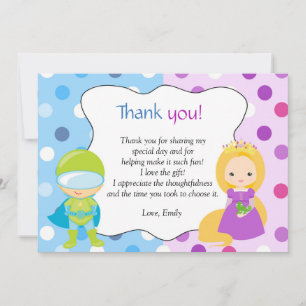 Superheld Princess Bedankt voor je briefkaart