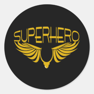 Superheld Ronde Sticker