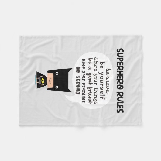 Superheld Rules Fleece Deken (Voorkant (Horizontaal))