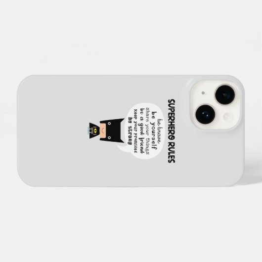 Superheld Rules iPhone Hoesje (Achterkant horizontaal)
