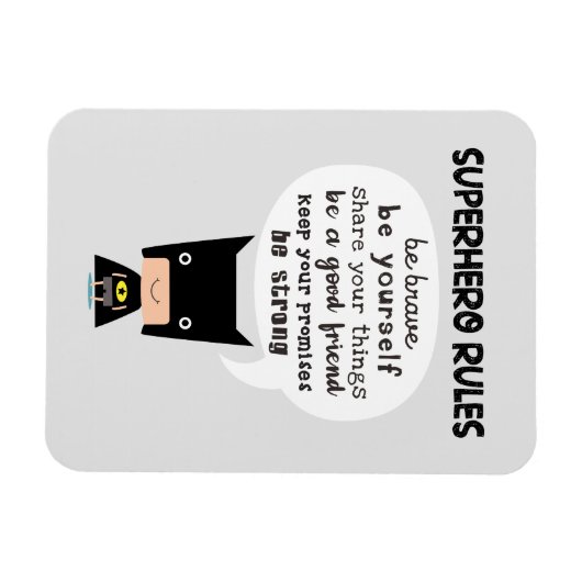 Superheld Rules Magneet (Horizontaal)