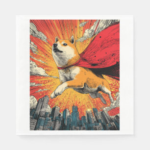 Superheld Shiba � Stripboek Hond Servet