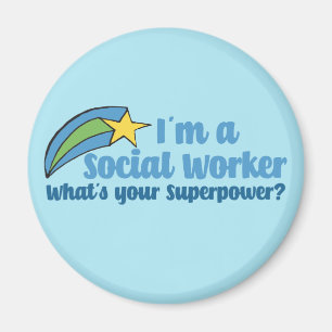 Superheld Social Worker Magneet
