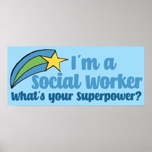 Superheld Social Worker Poster (Voorkant)