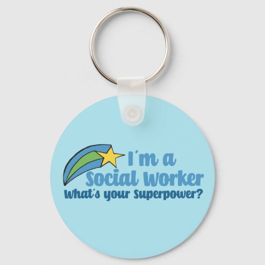 Superheld Social Worker Sleutelhanger (Voorkant)