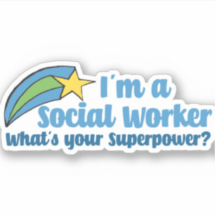 Superheld Social Worker Sticker