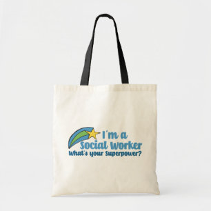 Superheld Social Worker Tote Bag