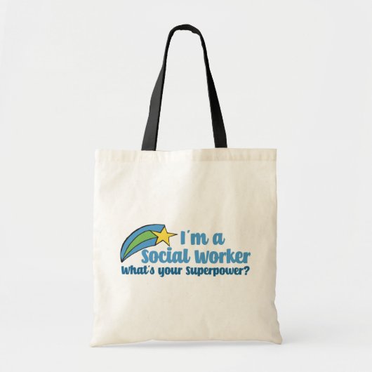 Superheld Social Worker Tote Bag (Voorkant)