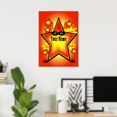 Superheld Star Kinder Room Poster (Thuiskantoor)