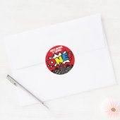 Superheld Stickers, Birthday Party Decor, RED Ronde Sticker (Envelop)