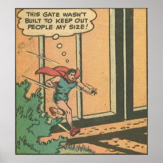 Superheld strips van 50s  strips Golden age Poster