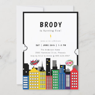 Superheld Theme Birthday Kaart