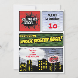 Superheld Uitnodiging