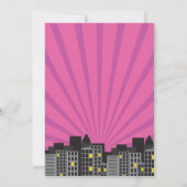 Superheld Uitnodiging Gedeelde Gezamenlijke Partij (Achterkant)