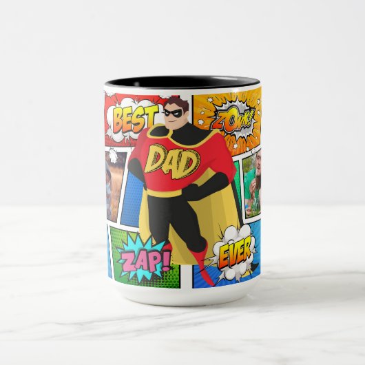 Superheld Vaderdag Comic Book Mok (Midden)