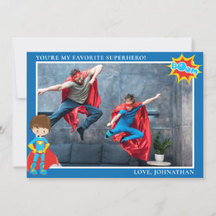Superheld Vaderdag Persoonlijke foto Feestdagenkaart