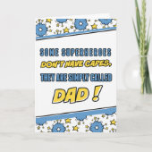 Superheld vaderdagkaarten bedankkaart (Voorkant)