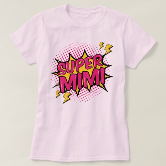 Superheld van Super Mimi Comic T-shirt (Design voorkant)