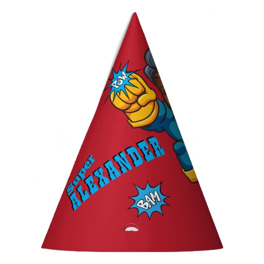 Superheld van superheld van het superspeciale Kind Feesthoedjes (Links)