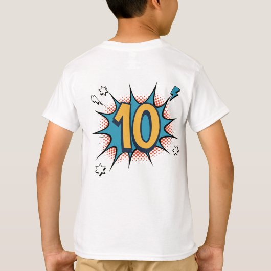 Superheld verjaardag jongens outfit top (Achterkant)