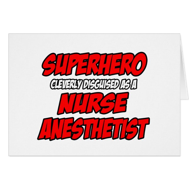 Superheld.. verpleegster Anesthetist (Voorkant Horizontaal)