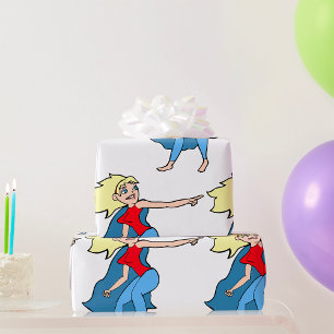 Superheld Vrouw Cadeaupapier