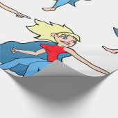 Superheld Vrouw Cadeaupapier