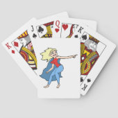 Superheld Vrouw Pokerkaarten (Achterkant)