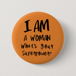 Superheld-Vrouw Ronde Button 5,7 Cm