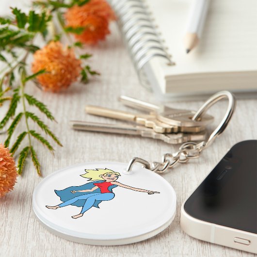 Superheld Vrouw Sleutelhanger