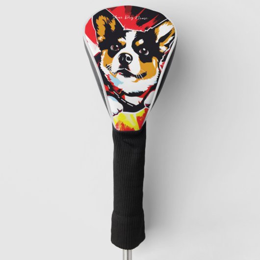 Superheld Welsh Corgi Dog 01 - Ignacio rechter Golfheadcover (Voorkant)