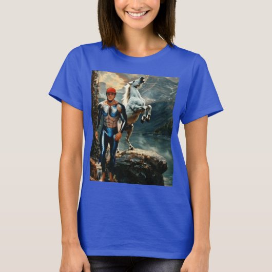 Superheld & Witte Paard T-shirt (Voorkant)