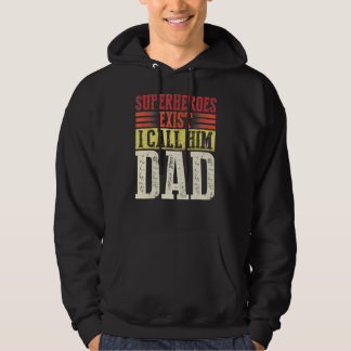 Superhelden Bestaan Ik Noem Hem Papa Retro Vaderda Hoodie