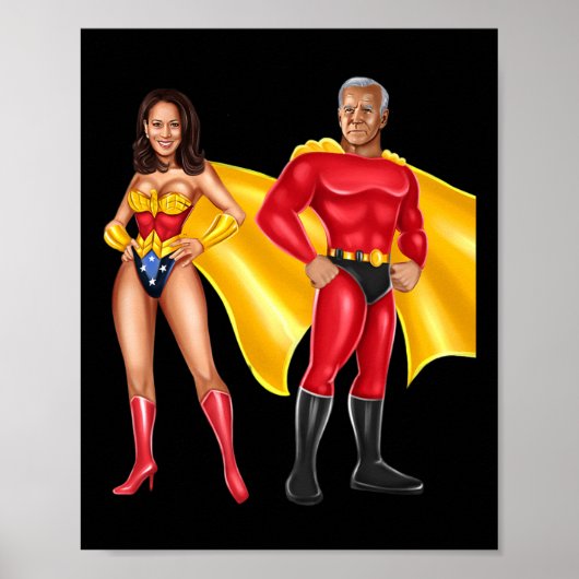 Superhelden Biden & Kamala Harris 2021 Poster (Voorkant)