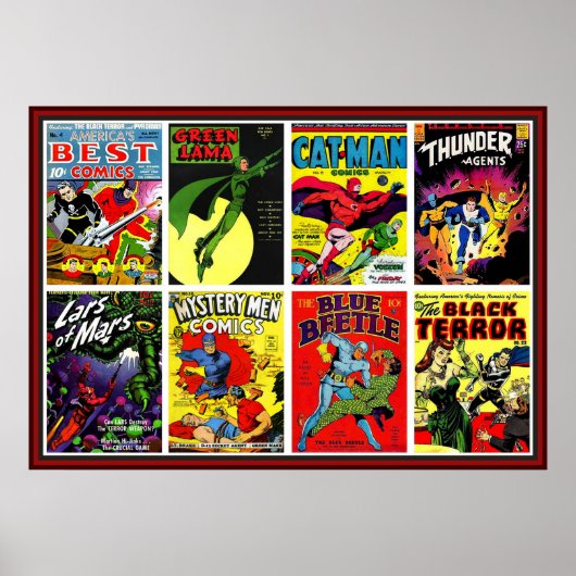 superhelden Comic Book Compilation Poster (Voorkant)