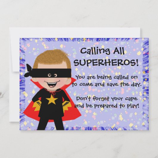 Superhelden Feest Uitnodiging (Voorkant)