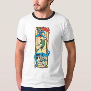 Superhelden in actie t-shirt
