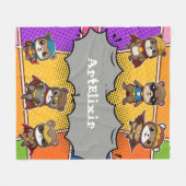Superhelden Schattige Kawaii Gopher Prints Fleece Deken (Voorkant (Horizontaal))