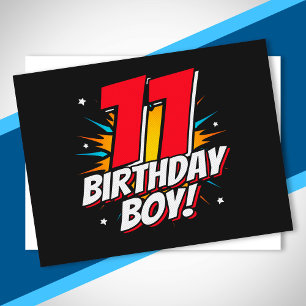 Superhelden Verjaardag - 11 Jaar Oud - 11e Verjaar Briefkaart